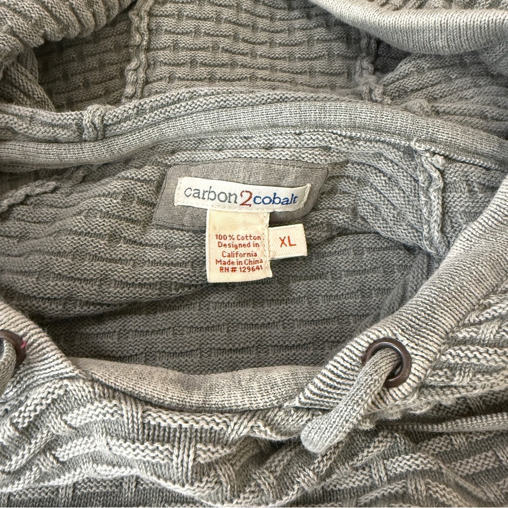 Carbon 2 Cobalt Hudson hoodie, textured sweater- Men's size XL - Picture 6 of 7